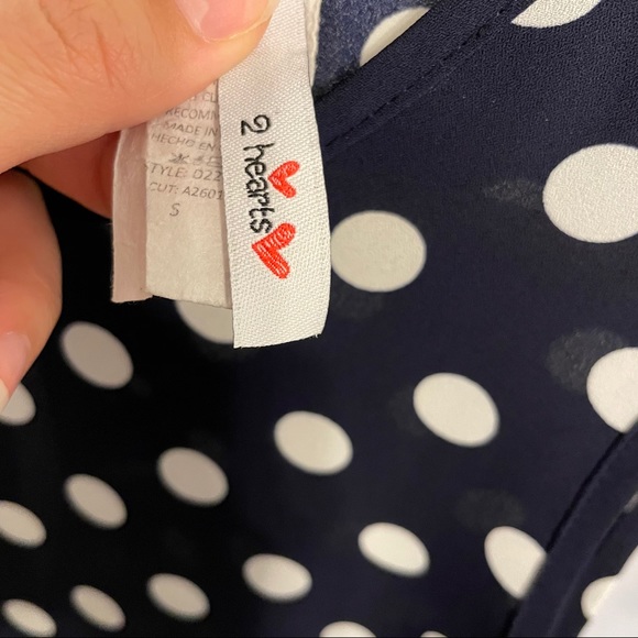 Blue and White Polka Dot Dress - Picture 2 of 5